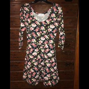 Floral fit and flare dress